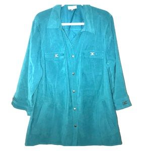 Aquamarine jacket/blouse long sleeve